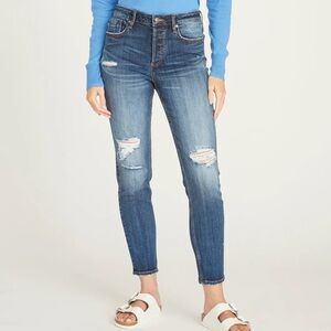 Vigoss Blue Slim Straight Leg Jeans Timeless Fit